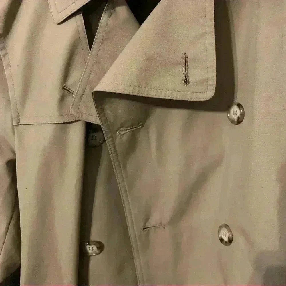 Vintage high quality Woodmere detachable lined trench pockets buckle details - Picture 4 of 5